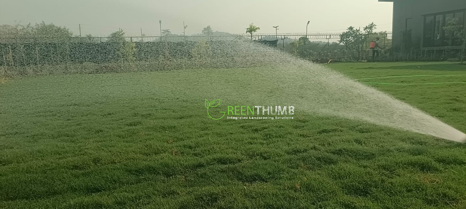 Drip irrigation system installed in Alibag garden
