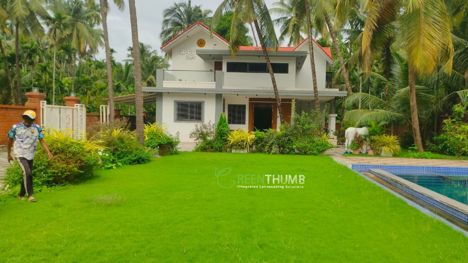 Bespoke landscape design for a villa in Alibag